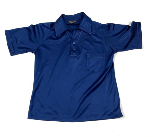 VTG 70s JCPenney Blue Polo Shirt Adult 