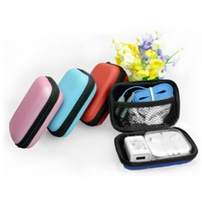 Carrying Hard Case Box Earphone Earbud Storage Pouch Bag Zipper  