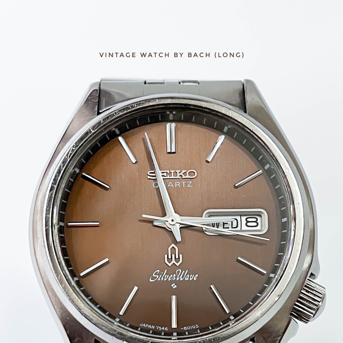 SEIKO セイコー シルバーウェーブ 7546-801A ブラウンミラー文字盤 Seiko Silverwave 7546-801A Dark Brown Dial | eBay