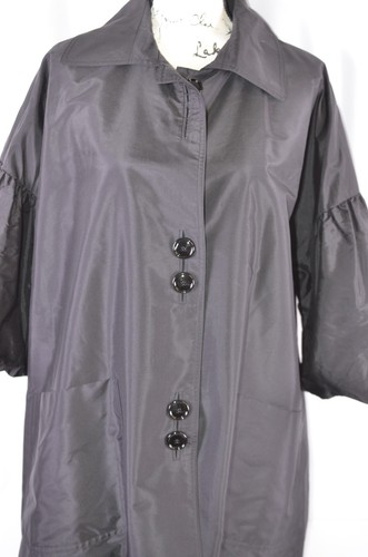 Anne Klein Women's Lightweight Jacket Size 1X Black Button Up 3/4 Sleeve Casual - Picture 4 of 17
