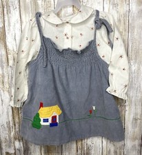 Vtg Cute 2 Piece Dress/ Shirt Size 4 Toddlers