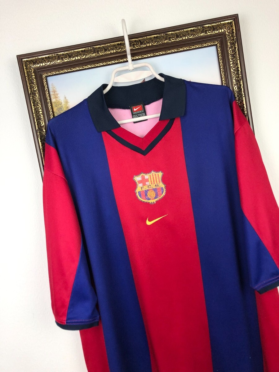 Barcelona Home football shirt 2000 Soccer Nike Jersey Camiseta