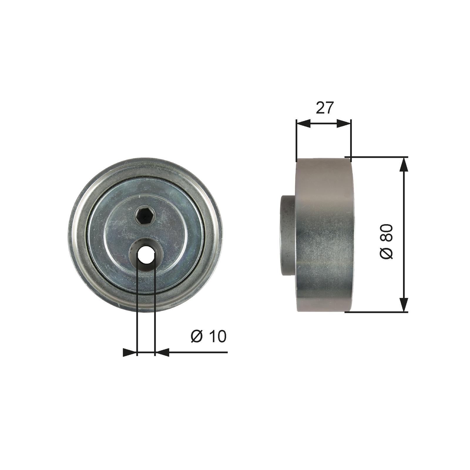 GATES-OE T36755 Deflection/Guide Pulley, V-ribbed belt for SUZUKI - Image 5