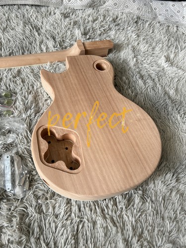 Electric Guitar DIY Kit for LP Style 22 Fret 24.75 Inch Flame Maple Veneer - Picture 3 of 14