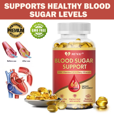 Blood Sugar Blend - Balance Sugar Glucose Levels 1/2/4/6 Bottles (60 Capsules) 