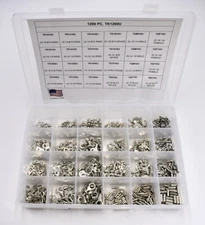 MVP 1200 Pc Non-Insulated Terminal Assortment Kit Bare Uninsulated - Made in USA