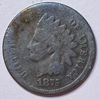 1875 Indian Head Cent Good G Coin, Details #21109
