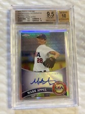 Mark Appel- 2011 Topps Chrome Refractor #USABB1 Auto 188/199 BGS 9.5 RC