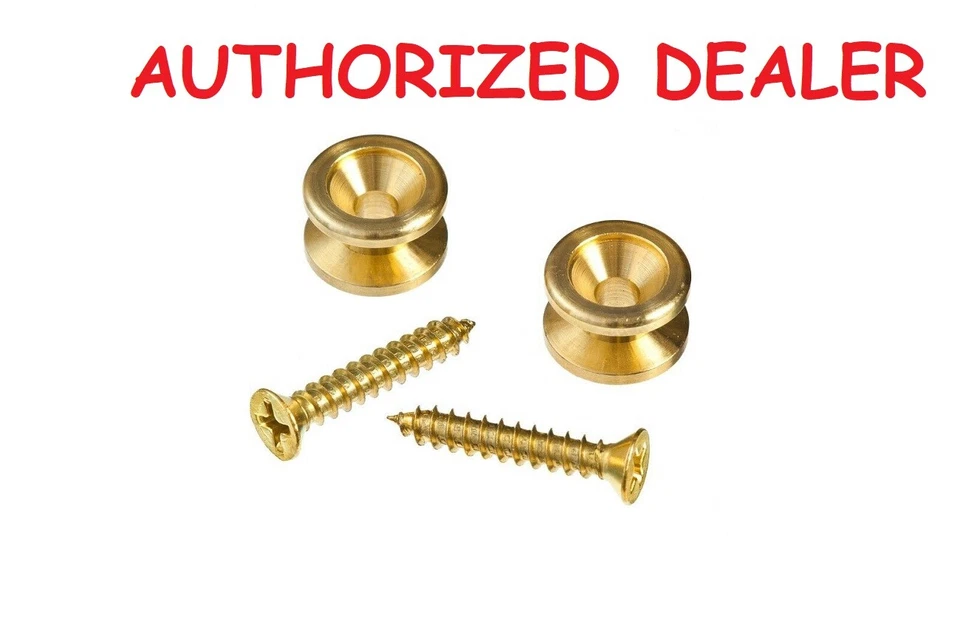 Пара заколок для гитарного ремня D'Addario PWEP302 с кнопочным концом из золотой латуни - Изображение 4 из 4