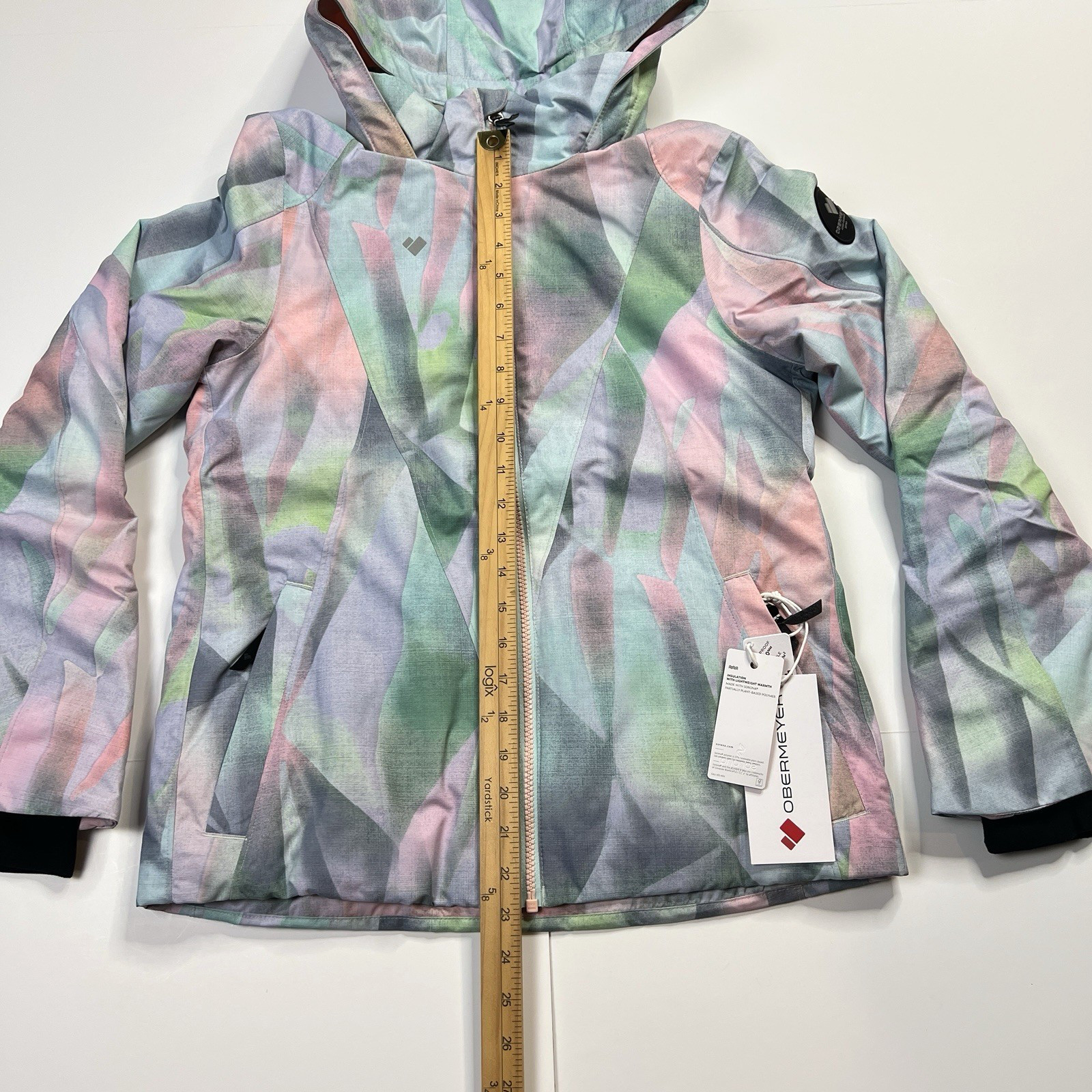 Obermeyer Rylee Print Prism Multicolor Snow Jacket Teen Girls Large 14-16 NWT