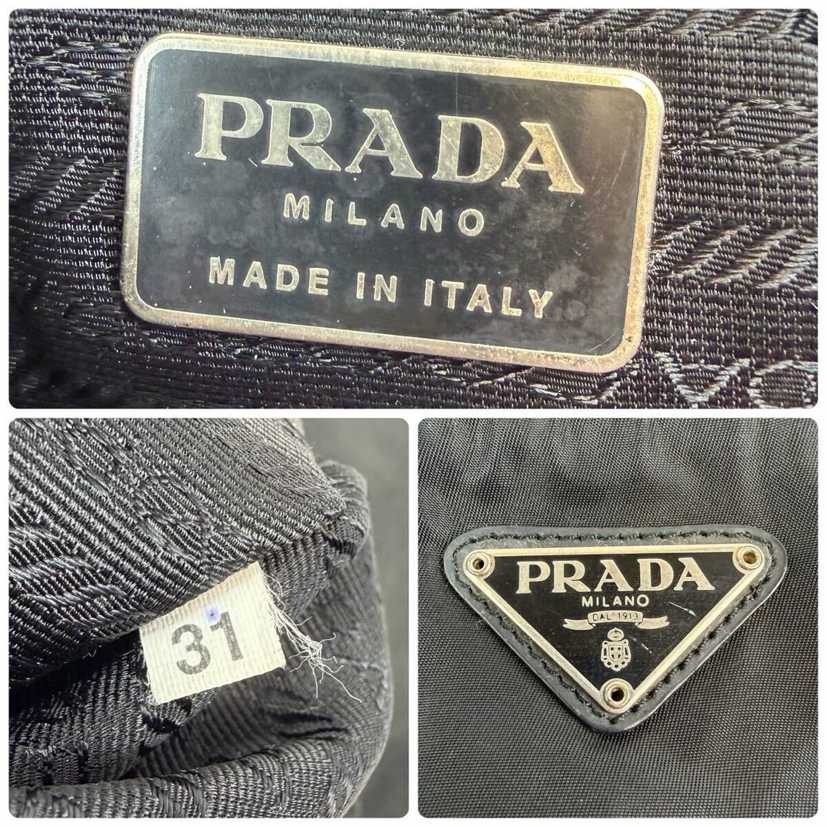 Prada Nylon Backpack Black Rucksack Vintage Authentic thumbnail 9