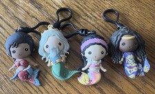 Disney Little Mermaid Action Movie Figural Bag Clips, Set Of 4