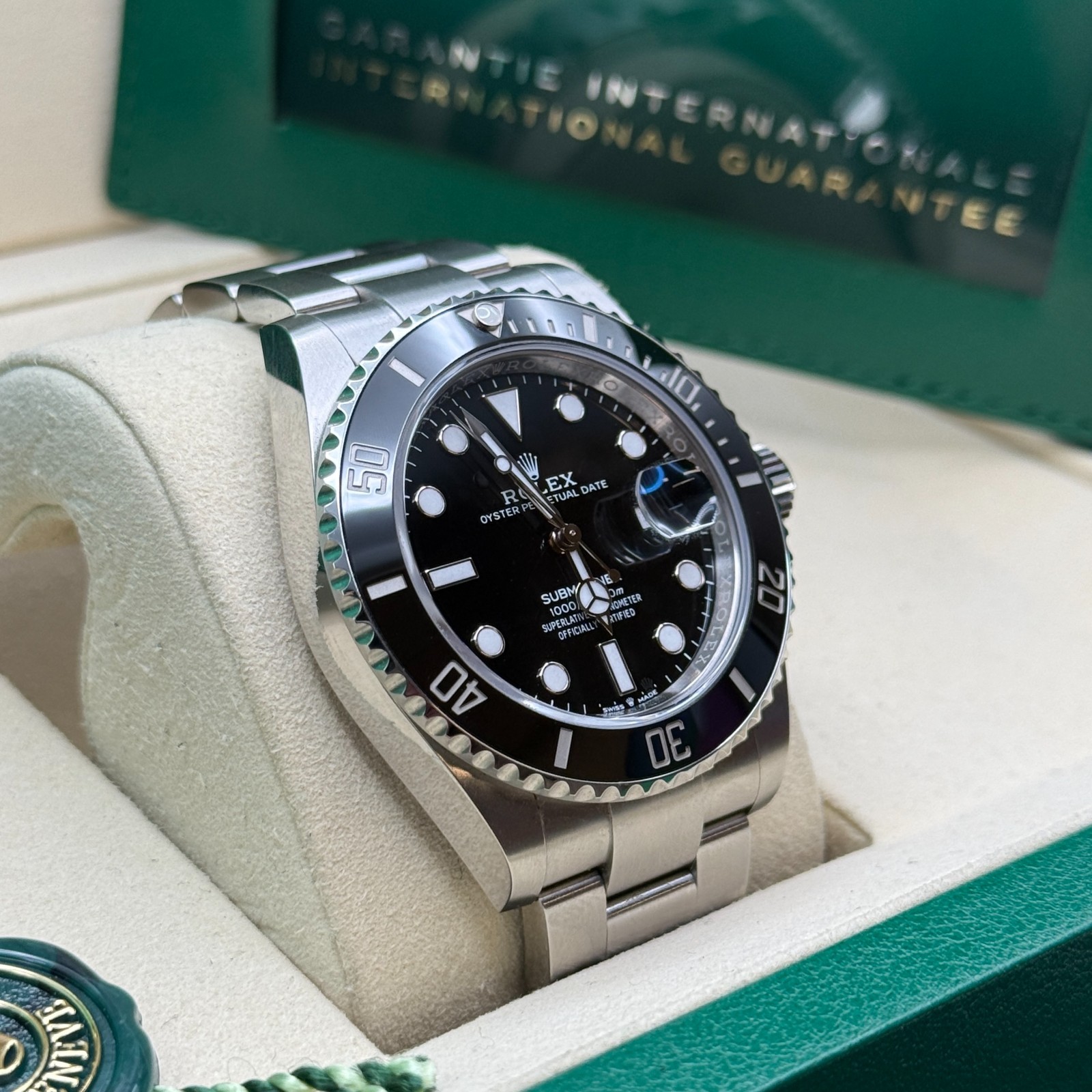 Rolex Submariner Date Black Dial Stainless Steel Ceramic Bezel Oyster Bracelet image 2