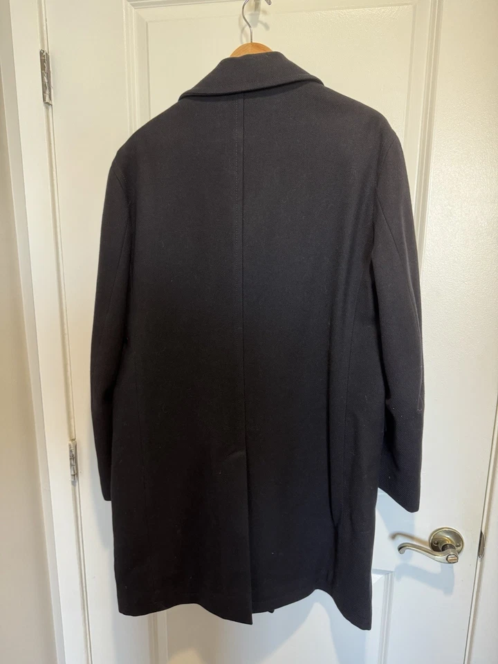 Brooks Brothers  Wool Pea Coat Size 40R, Black/ Dark Navy. 100% Wool - Image 3 of 4
