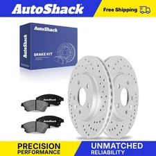 Front Drilled Slotted Brake Rotors Ceramic Pads for Chevy Cruze Sonic 1.4L