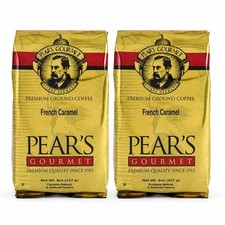 Pear's French Caramel Café Molido | Paquete de 2 | 8 OZ | Brenmar