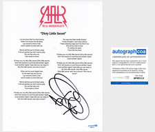 Tyson Ritter 'All American Rejects' Signed Lyric Sheet Dirty Little Secret ACOA