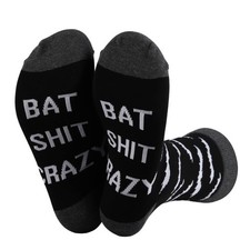 1 Pair Spooky Halloween Bat Crazy Novelty Crew Socks Party Gift For Adults