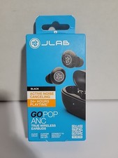 JLab Go Pop ANC Bluetooth Earbuds - Black NEW SEALED 