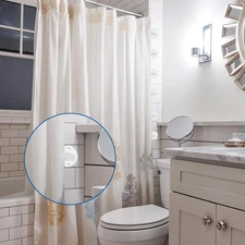 6PCS Shower Curtain Clips, Self Adhesive Shower Splash Guard Clip to Prevent ...