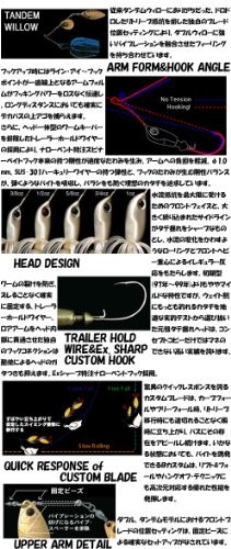 NEW Deps B Custom Tandem Willow Spinnerbait 3/8oz Deadgrass #10 - Image 3