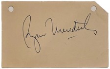 BURGESS MEREDITH Signed Autographed 3"x 5" INDEX CARD ROCKY BATMAN JSA CERTIFIED
