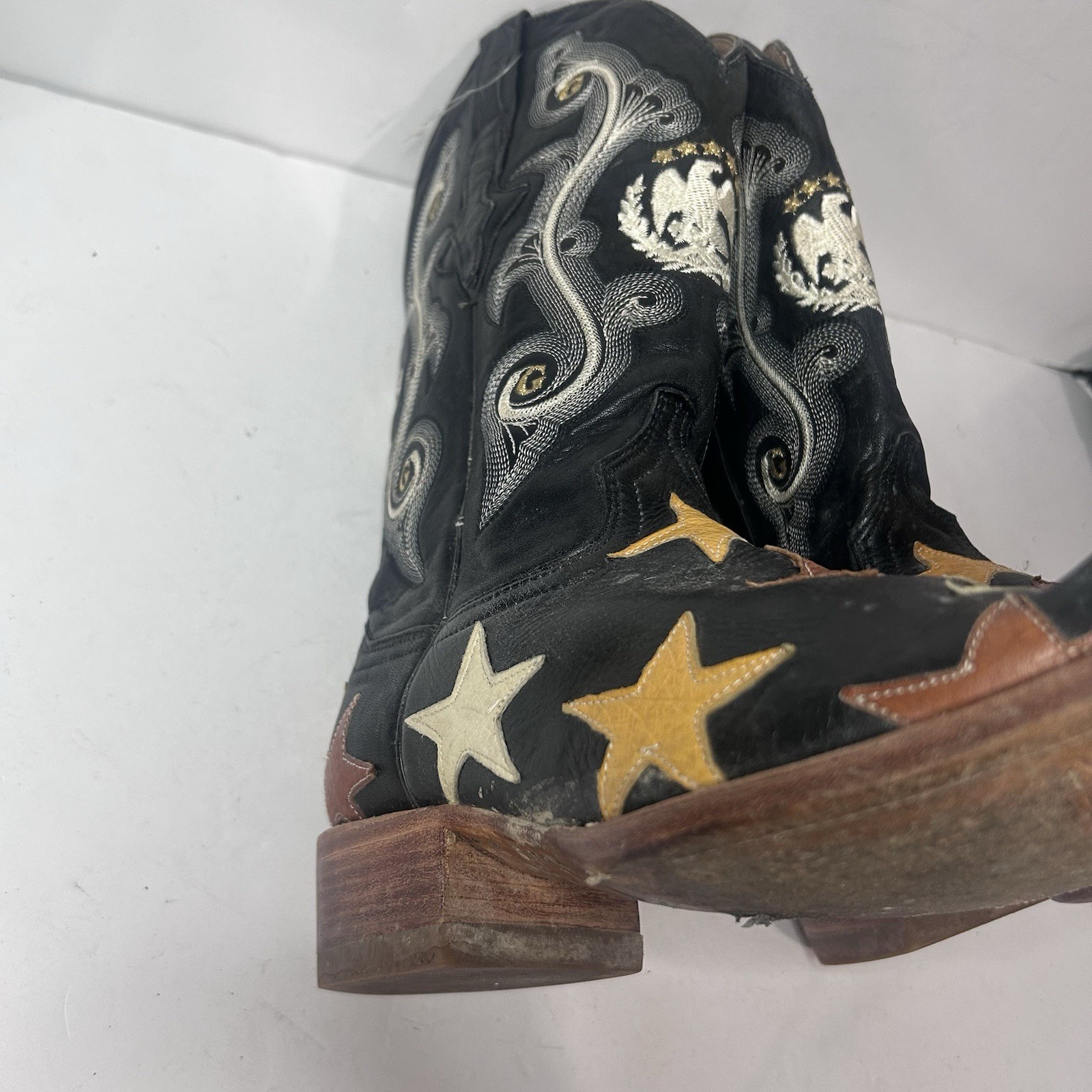 El General Men’s Bull Patterns Patchwork Western … - image 7