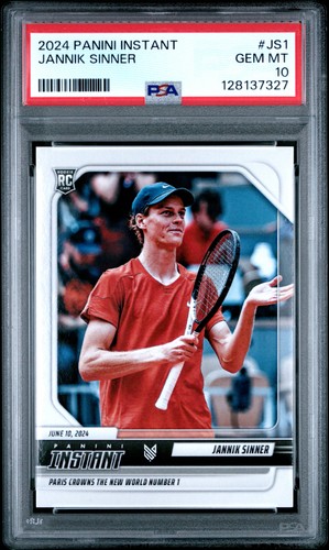 2024 PANINI INSTANT JANNIK SINNER #JS1 JANNIK SINNER PSA 10
