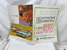 1963  PONTIAC CAR Dealer. “MERRY CHRISTMAS” Promo folder. Circle Fire, Indians.