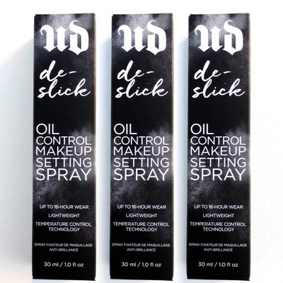Urban Decay De-Slick Setting Spray   3 pack   Oil Control Matte 1 fl.oz / 30 mL