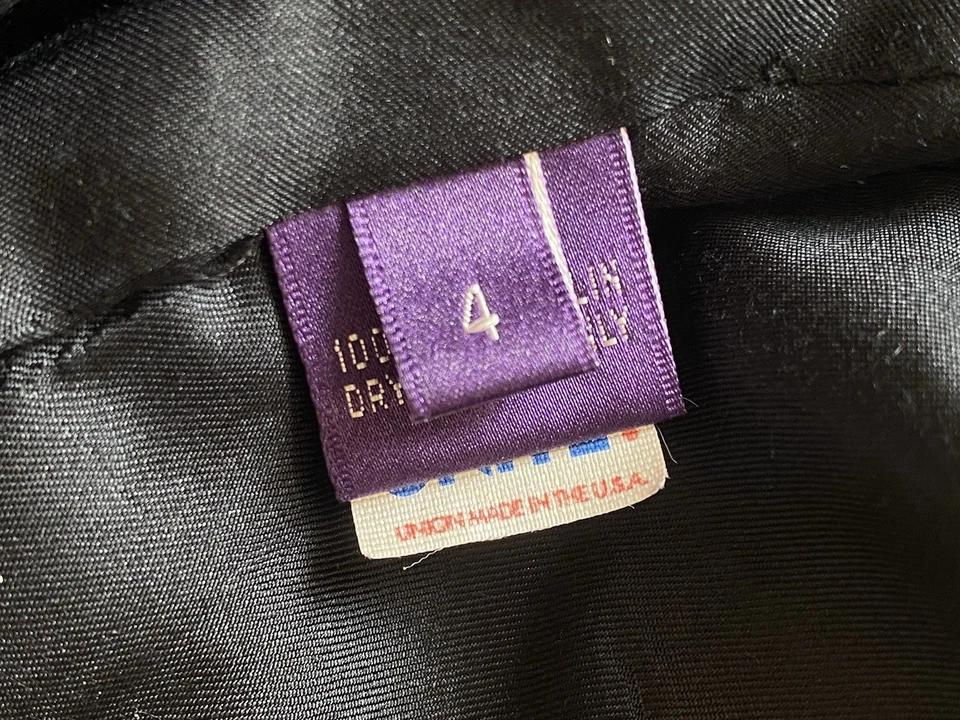 RALPH LAUREN COLLECTION PURPLE LABEL LINEN BLAZER JACKET SIZE 4 - Image 4 of 4