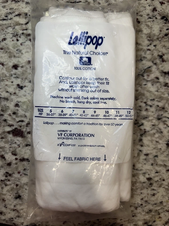 Pack de 3 bragas cómodas vintage Vanity Fair piruleta pierna elástica talla 12 Foto 3 de 3