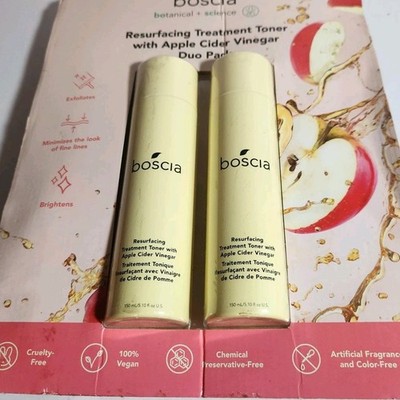 boscia Resurfacing Treatment Toner Duo Pack Apple Cider Vinegar, Vegan