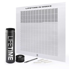 Lifetime 4000 Weeks Poster Memento Mori Your Life In Weeks Wall Calendar -