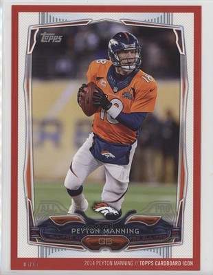 2015 Topps Cardboard Icon Jumbos Red 5/10 Peyton Manning #2014 HOF 2s4