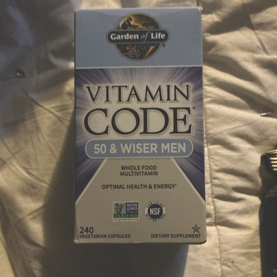 Garden of Life Vitamin Code 50 & Wiser Men Multivitamin 240ct Non-GMO