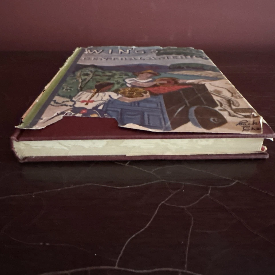Wings Over Central America Pachita Crespi 1947 Signed 1st Edition HCDJ Drawings - Image 4 of 4
