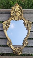Ancien miroir doré style baroque rococo vintage - made in Italie Florence