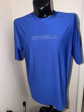 O'Neill Men's Basic Short Sleeve Rash Tee UPF 50 Sun Shirt Blue 2XL New