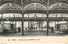Antique Postcard - 03 - Vichy - Lucas and Ladies Sources - Animated - Old Postcard -