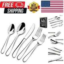 Silverware Set for 4, 20-Piece Heavy Duty Stainless Steel Flatware Utensils, ...