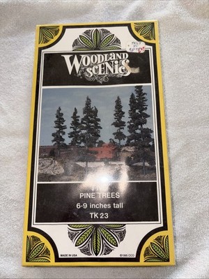 Woodland Scenics Five Pine Trees TK-23 6-9 inches tall Old Stock/Factory Sealed 