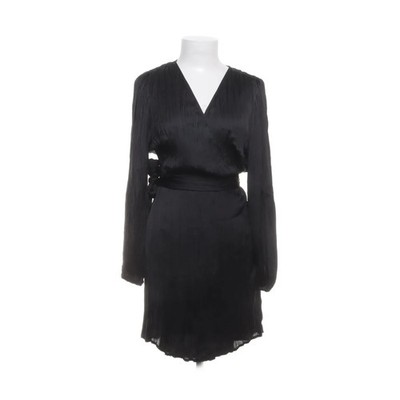 H&M, Wickelkleid, Größe: S, Schwarz, Polyester, Einfarbig, Damen #tJm