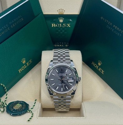 Unworn 2026 Rolex Datejust 41mm, Stainless Steel, Rhodium, Jubilee, 126334-0014