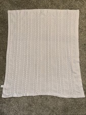 Starting Out Dillard's Pink Chenille Cable Knit Baby Blanket