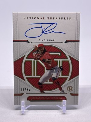 2022 Panini National Treasures - Signatures Jonathan India #S-JI Holo Gold...