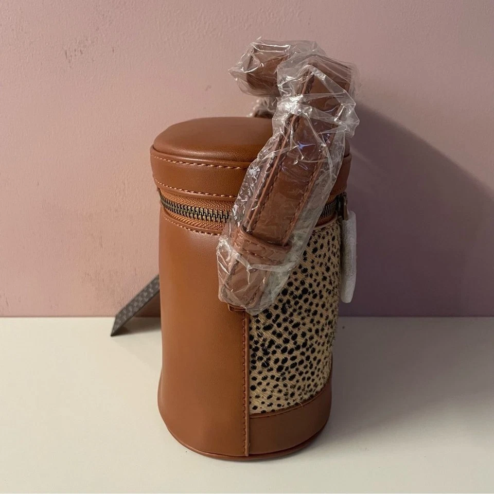 Bolso Cubo Street Level Imitación Pelo Marrón Imitación Cuero y Estampado de Guepardo Tostado Nuevo con Etiquetas Foto 4 de 4