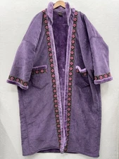Unbranded Women’s Large Purple Full Length Heavy Open Front Coat