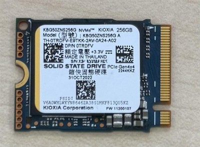KIOXIA NVMe PCIe 256GB SSD (KBG50ZNS256G)