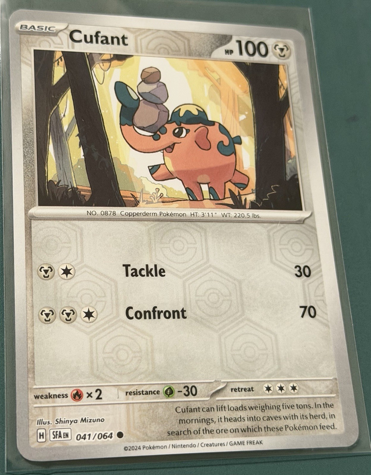 Pokemon TCG Cufant 041/064 Shrouded Fable Reverse Holo EN 2024